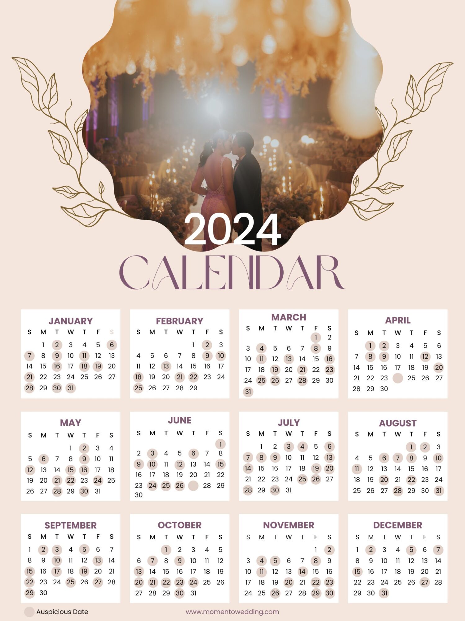 Auspicious Wedding Dates in 2024 - MomentoWedding