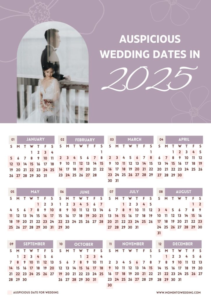 Best wedding dates in 2025 for a prosperous and happy marriage